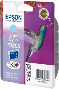 Epson T0805 C13T08054011 Druckerpatrone Cyan Hell 7.4 ml ca. 350 Seiten, 