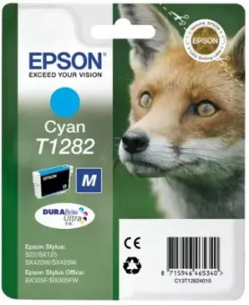 Epson T1282 C13T12824012 Druckerpatrone Cyan 3.5 ml ca. 175 Seiten, 