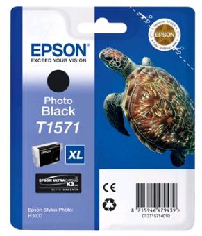 Original Epson T1571XL Photo-Tintenpatrone Schwarz 25.9 ml C13T15714010 
