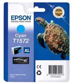 Original Epson T1572 Tintenpatrone Cyan 25.9 ml C13T15724010 