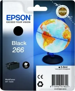 Epson T266 C13T26614010 Druckerpatrone Schwarz 5.8 ml ca. 250 Seiten, 