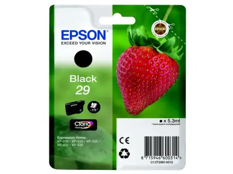 Epson T2981 C13T29814012 Druckerpatrone Schwarz 5.3 ml ca. 175 Seiten, 