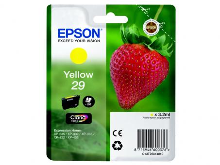 Original Epson T2984 Tintenpatrone Yellow 3.2 ml ca. 180 Seiten C13T29844012 
