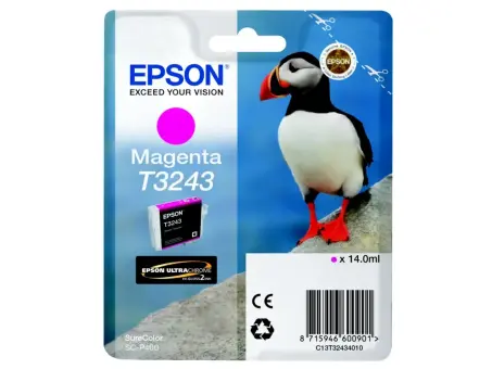 Epson T3243 C13T32434010 Druckerpatrone Magenta 14 ml ca. 980 Seiten, 