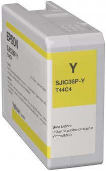 Original Epson T44C4 Tintenpatrone Yellow 80 ml Ultrachrome® DL C13T44C440 SJIC36P-Y 