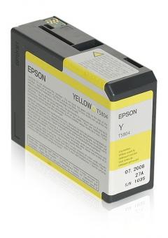 Original Epson T5804 Tintenpatrone Yellow 80 ml C13T580400 