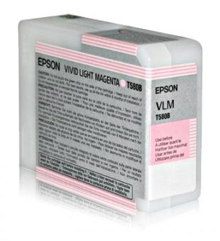 Original Epson T580B vivid light Tintenpatrone Magenta 80 ml C13T580B00 