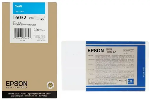 Epson T6032 C13T603200 Druckerpatrone Cyan 220 ml 
