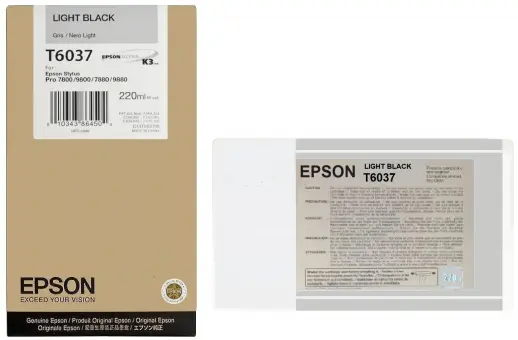 Original Epson T6037 Light Tintenpatrone Schwarz 220 ml C13T603700 