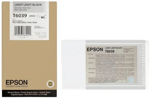 Original Epson T6039 Light Light Tintenpatrone Schwarz 220 ml C13T603900 