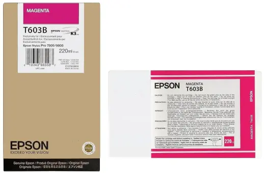 Epson T603B C13T603B00 Druckerpatrone Magenta 220 ml 