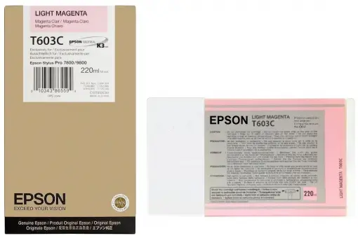 Original Epson T603C light Tintenpatrone Magenta 220 ml C13T603C00 