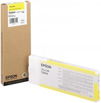 Original Epson T6064 Tintenpatrone Yellow 220 ml C13T606400 