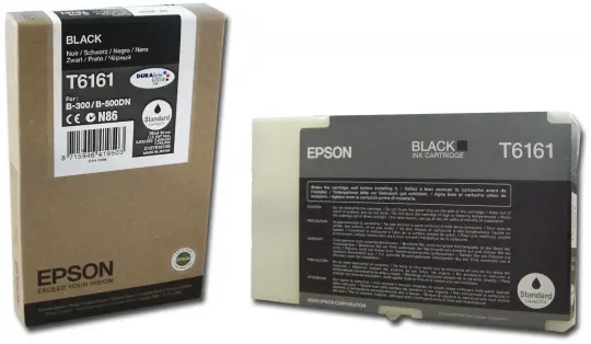 Original Epson T6161 Tintenpatrone Schwarz 76 ml ca. 3.000 Seiten C13T616100 