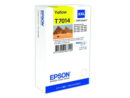 Original Epson T7014 XXL Tintenpatrone Yellow ca. 3.400 Seiten C13T70144010 