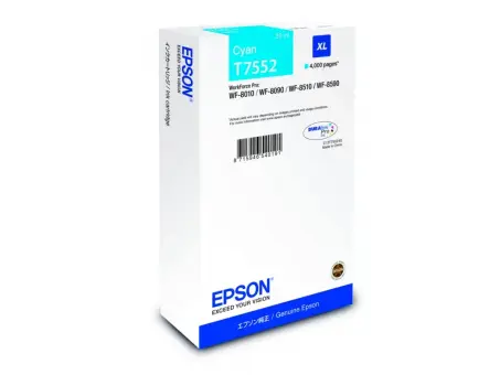Original Epson T7552XL Tintenpatrone Cyan ca. 4.000 Seiten 39 ml C13T75524N 