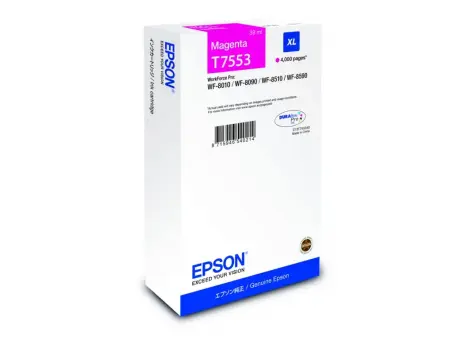 Original Epson T7553 XL Tintenpatrone Magenta C13T75534N ca. 4.000 Seiten 39 ml 