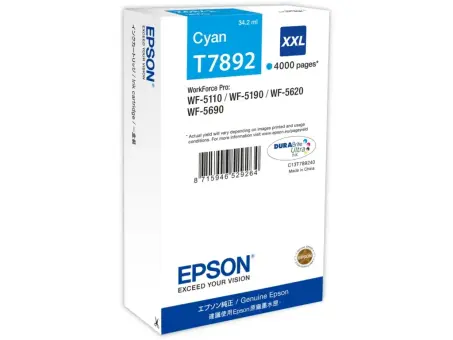 Epson T7892XXL C13T789240 Druckerpatrone Cyan 34.2 ml ca. 4.000 Seiten, 