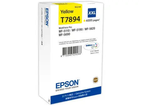 Epson T7894XXL C13T789440 Druckerpatrone Gelb 34.2 ml ca. 4.000 Seiten, 