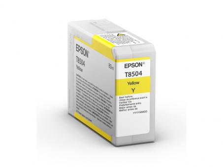 Original Epson T8504 Tintenpatrone Yellow 80 ml C13T850400 