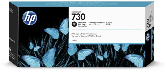 Original HP730 Schwarz (Foto) Tintenpatrone 300ml P2V73A 