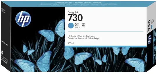 HP730 P2V68A Druckerpatrone Cyan 300ml 