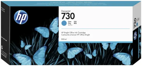 Original HP730 Tintenpatrone Cyan 300ml P2V68A 