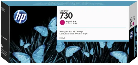 Original HP730 Tintenpatrone Magenta 300ml P2V69A 