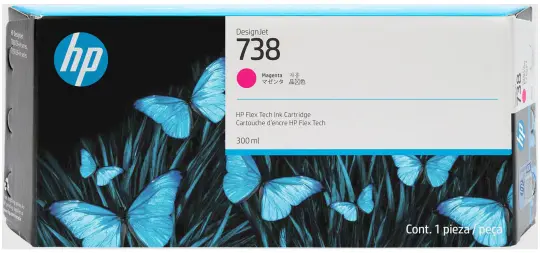HP738 676M7A Druckerpatrone Magenta 300 ml 