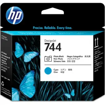 Original HP744 Schwarz/Cyan Druckkopf F9J86A 