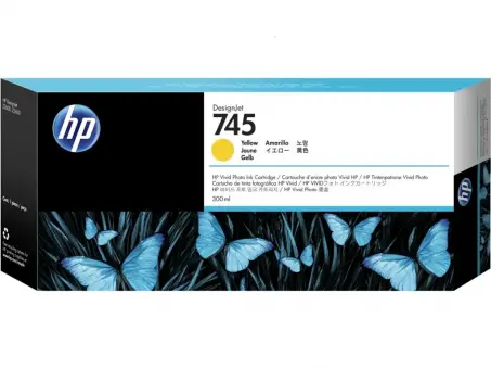 Original HP745 Tintenpatrone Yellow 300ml F9K02A 