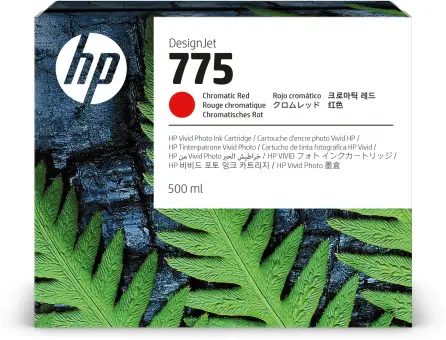 Original HP775 chromatic red (Chromatisches Rot) Tintenpatrone (1XB20A) 500ml 