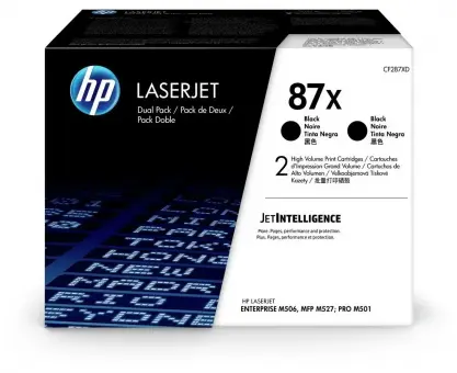 Original HP87X Schwarz 2 Toner Multipack CF287X (HP87X) je 18.000 Seiten (CF287XD) 