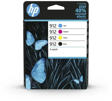 HP912  4 Druckerpatrone Multipack Schwarz Cyan Magenta Gelb 