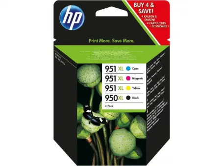 Original HP 950XL+951XL Schwarz/Cyan/Magenta/Yellow 4 Tintenpatronen Multipack CN045AE(950XL) + CN046AE(951XL) + CN047AE(951XL) + CN048AE(951XL) C2P43AE 