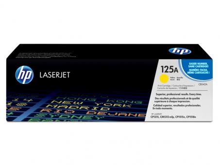 Original HP125A Toner Yellow ca. 1.400 Seiten CB542A 
