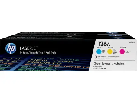 HP126A CF341A 3 Toner Multipack CE312AHP126 + CE313AHP126 + CE311AHP126 Cyan Magenta Gelb 