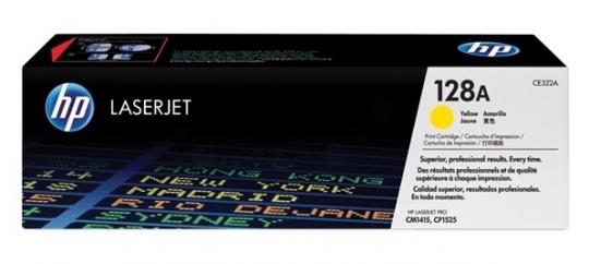 Original HP128A Toner Yellow ca. 1.300 Seiten CE322A 
