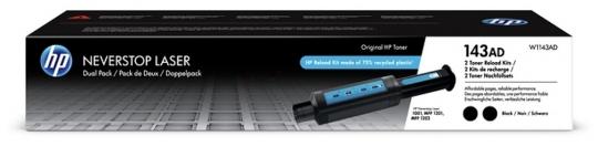 Original HP143AD Schwarz 2 Toner Nachfüllkits je 2.500 Seiten W1143A(HP143A) W1143AD 