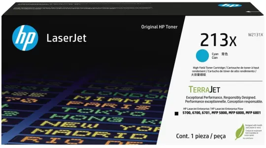 HP 213X W2131X Toner Cyan ca. 6.000 Seiten, LaserJet-Tonerkartusche mit hoher Reichweite 