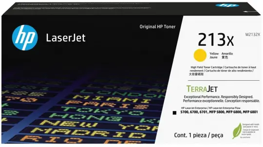 Original HP 213X Toner Yellow (W2132X) ca. 6.000 Seiten Original LaserJet-Tonerkartusche mit hoher Reichweite 