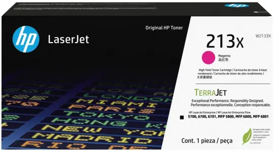 Original HP 213X Toner Magenta (W2133X) ca. 6.000 Seiten Original LaserJet-Tonerkartusche mit hoher Reichweite 