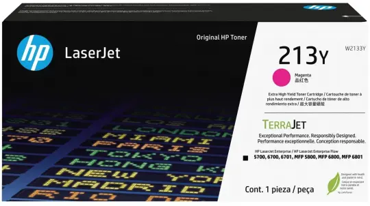 Original HP 213Y Toner Magenta (W2133Y) ca. 12.000 Seiten Original LaserJet Tonerkartusche mit sehr hoher Reichweite 