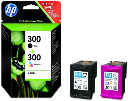 Original HP300 Schwarz/Color 2 Tintenpatronen Multipack CC640EE(HP300) + CC643EE(HP300) CN637EE 