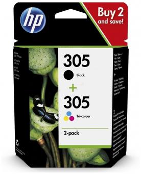 Original HP305 Schwarz/Color 2  Tintenpatrone Multipack 3YM61AE(HP305) + 3YM60AE(HP305) 6ZD17AE Schwarz ca. 120 Seiten Color ca. 100 Seiten 