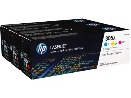 HP305A CF370AM 3 Toner Multipack Cyan Magenta Gelb 