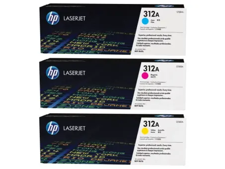 HP312A CF440AM 3 Toner Multipack CF381A + CF382A + CF383A Cyan/Magenta/Gelb 3 Toner farben je ca. 2.700 Seiten, 
