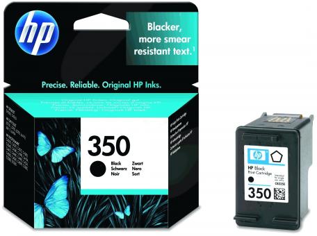 Original HP350 Tintenpatrone Schwarz ca. 200 Seiten CB335EE 