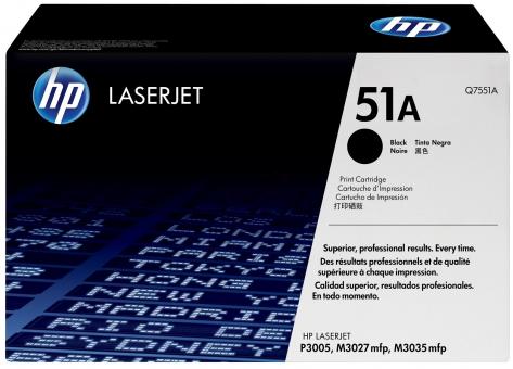 Original HP51A Toner Schwarz ca. 6.500 Seiten Q7551A 