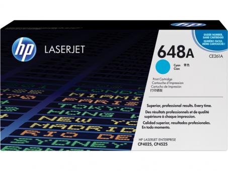 Original HP648A Toner Cyan ca. 11.000 Seiten CE261A 